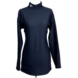 Under Armour Womens Cold Gear Size XL Black Long Sleeve Compression Mock Neck